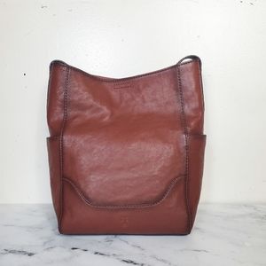 Frye Leather Side Pocket Hobo Bag